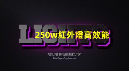 250w紅外燈高效能紅外燈助力工業(yè)應用嗎