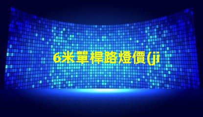 6米單桿路燈價(jià)格揭曉市場行情與成本分析