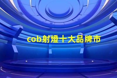 cob射燈十大品牌市場(chǎng)領(lǐng)先者與創(chuàng)新技術(shù)的對(duì)比