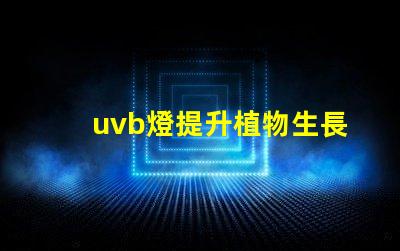 uvb燈提升植物生長的秘密武器
