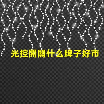 光控開關什么牌子好市場上最受歡迎的光控開關品牌推薦