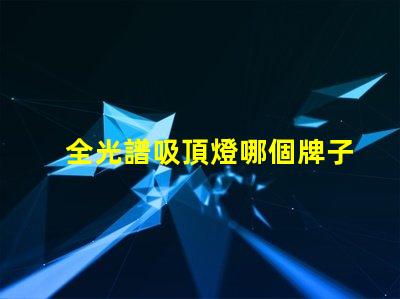 全光譜吸頂燈哪個牌子好全光譜吸頂燈品牌選擇指南