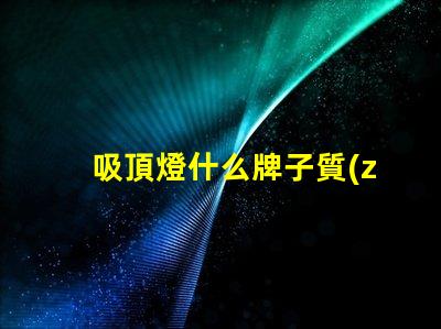 吸頂燈什么牌子質(zhì)量好又實惠優(yōu)質(zhì)與經(jīng)濟性的完美平衡