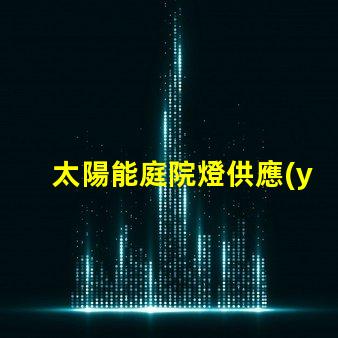 太陽能庭院燈供應(yīng)廠探尋高效能和耐用性的選擇