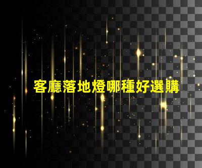 客廳落地燈哪種好選購指南與風格匹配技巧
