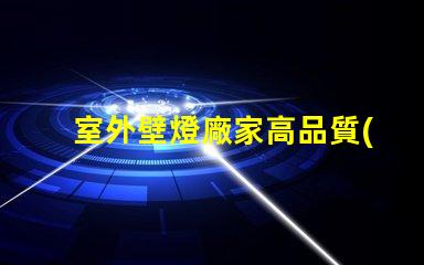室外壁燈廠家高品質(zhì)照明解決方案提供商,你準(zhǔn)備好了嗎