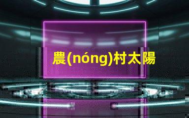 農(nóng)村太陽(yáng)能路燈提升社區(qū)安全與節(jié)能的最佳選擇