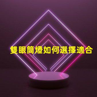 雙眼筒燈如何選擇適合您空間的雙眼筒燈