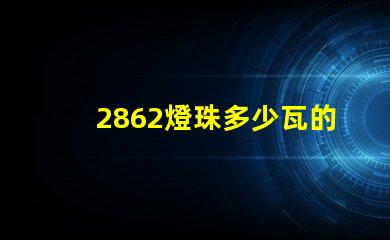 2862燈珠多少瓦的