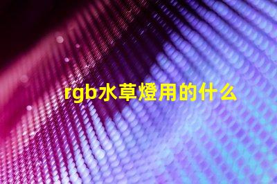 rgb水草燈用的什么燈珠
