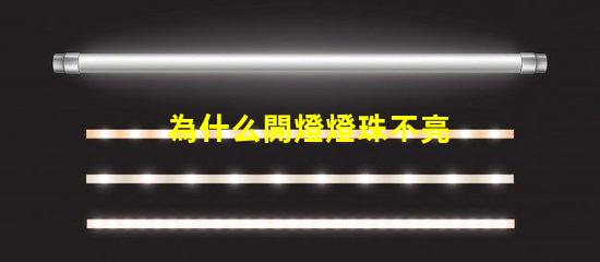 為什么開燈燈珠不亮