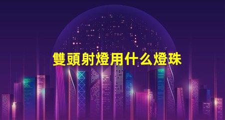 雙頭射燈用什么燈珠