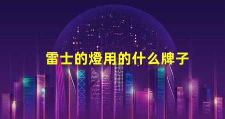 雷士的燈用的什么牌子燈珠