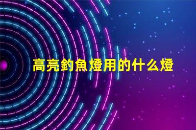 高亮釣魚燈用的什么燈珠